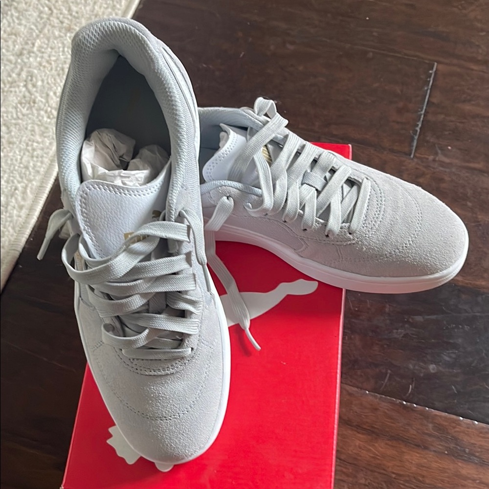 Puma Gray Sneakers with Suede/Fabric Upper and Low-Top Design Men’s size 8 NIB - Picture 3 of 7